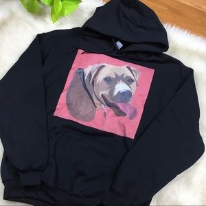 Gildan Pit Bull Graphic Hoodie Bully Breed Jacket